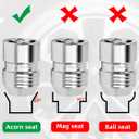 M121.25 Wheel Locking Nuts, Height 1.27" Cone Seat Replacement for GR86 EX35 EX37 M56-5 Locks and 2 Key,Anti-Theft Tire Lock Nut