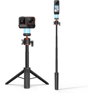 Tripod for Insta360 X5 ACE Pro 2, 21 Selfie Stick Quick Release Extension Rod Mini Table Desk Portable Handle Grip Stand with Cold Shoe for Insta 360 X5 X4 Air, ACE Pro 2 Accessories