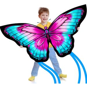 Butterfly Kites for Kids & Adults, Easy to Fly Design with Long Tail for Stability, for Kids Ages 4-8 & Beginners, Beach & Park Use | Family Outdoor Fun