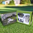 Golfer's Best Golf Gift Set: Tool - Stroke Counter, Divot Tool Repair, Brush, Ball Marker, Cleat Tightener, Club Groove Cleaner Belt Tee Holder Tees Belt Ball Holder - Gift Idea For Men Women (Green, White, Black)