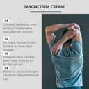 Magnesium Cream with MSM & Arnica, Fast-Absorbing & Non-Greasy Hydrating Lotion, Mild Ingredients, for Skin Soothing, Daily Body Care Cream, 50g/1.76oz