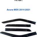 IG Window Visors Fit for 2014-2021 Acura MDX, Out-Channel Rain Guards Vent Wind Deflectors 4PC, Car Accessories for 14-21 Acura MDX