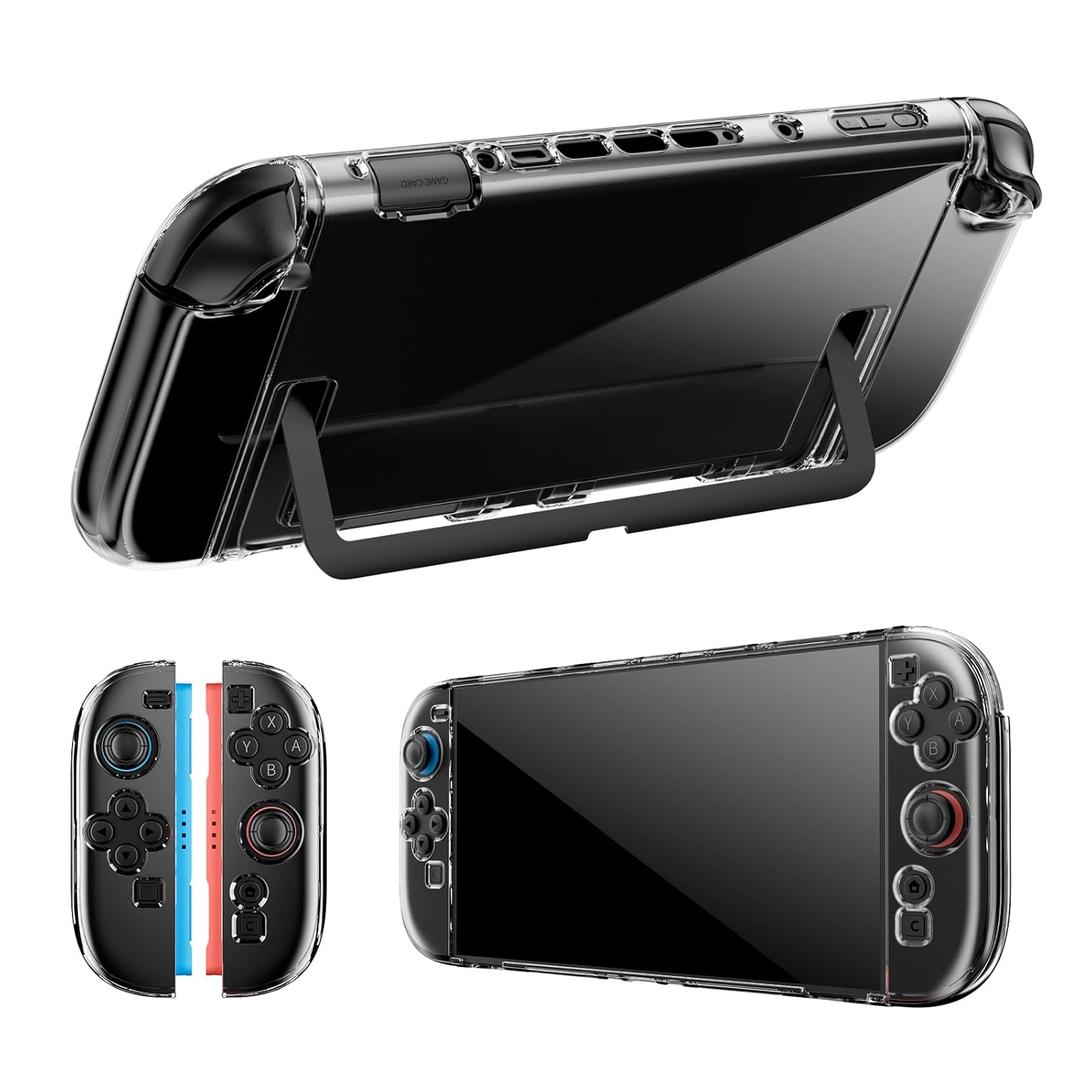 WEOTOO Protective Case for Nintendo Switch 2 (2025), Split Design Shell, Clear Switch 2 Case, Scratch-Resistant, Shockproof, Ergonomic Cover Accessories for JoyCon Controller & Console