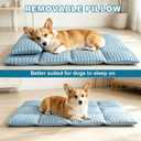 GOLOPET Extra Large Dog Cooling Mat with Pillow, 47x30in