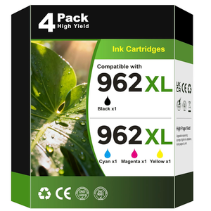 962XL Ink Cartridge 962 XL 9015e Ink Remanufactured for HP 962XL Ink Cartridges Combo Pack Works for HP Office Jet Pro 9015e 9010 9025e 9025 9015 9018e 9020 for HP Ink 962 (Black Cyan Yellow Magenta)