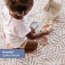 Toddlekind Portable Baby Mat – Organic Cotton 47" x 47" Reversible Indoor/Outdoor Playmat for Babies, Toddlers, Picnics, Patio, and Garden Use 0m+ Tan (Taupe)