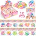 3 x Golray 12pcs Mochi Fufu Toys Kids Party Favors, 2.6" Bulk Squeeze Stress Relief Sensory Fidget Toy for Adult, Valentine's School Gift Prize, Easter Egg Stuffers Birthday Pinata Goodie Bag Filler