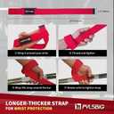 Lifting Straps, wrist straps for weightlifting, workout, Bodybuilding, Powerlifting & Deadlift -With 5mm Neoprene Pads & Anti-Slip Silicone -Extra Wrist Support for Weight lifting Men & Women