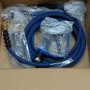 Pressure Washer Gun and Hose Kit, 4800PSI Steel-Braided & Durable - Flexible & Kink-Resistant Power Washer Hose 100 FT with 3/8" Swivel Quick Connector and M22 14mm Adapters Replacement (Gray)