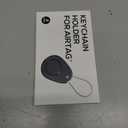 Waterproof AirTag Keychain Holder - 4 Pack Airtag Lock Case with Wire Cable Compatible with Apple AirTags, Ultra Durable Anti-Lost Protective Case with Keyring for Luggage, Backpack (Black)