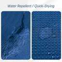 Extra Long Shower Curtains 96 inch Classic Blue Waffle Shower Curtain for Bathroom, Heavy Duty 256GSM Modern Shower Curtain, Machine Washable,Water Resistant with 12 Metal Hooks, 72Wx96H