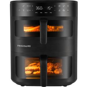 DualZone 4-in-1 Stacked Air Fryer - 11.6qt Capacity, with Sync Cook and Sync Finish - 4 Pre-Programmed Air Fry Settings, Black, XXL 11.6 Qts total capacity