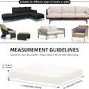 Outdoor Cushion Covers Set,12PCS Patio Furniture Couch Seat Slipcovers, Replacement for Sofa Sectional Chair(Cover，Only)