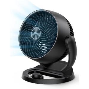 Dreo Fan for Bedroom, 12 Inches, 70ft Powerful Airflow, 28db Quiet Table Air Circulator Fans for Dorm Room, 120 Adjustable Tilt, 3 Speeds, Desktop Fan for Home, Office, Kitchen (Blac)