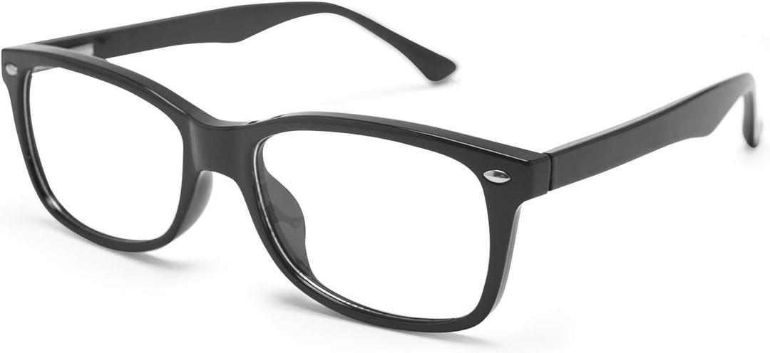 Blue Light Filter Nearsighted Distance Glasses Anti Eyestrain UV Blocking Myopia Eyeglasses Men & Women (-1, Black)