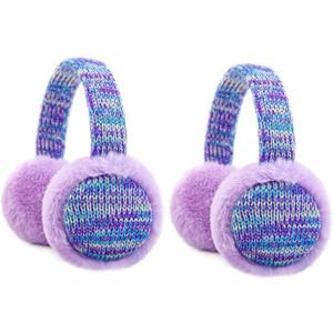 RAOEXI Winter Ear Muffs For Kids Warm Furry Knit Girls Earmuffs Boys Baby Plush Toddler Ear Warmers Outdoor Ear Covers