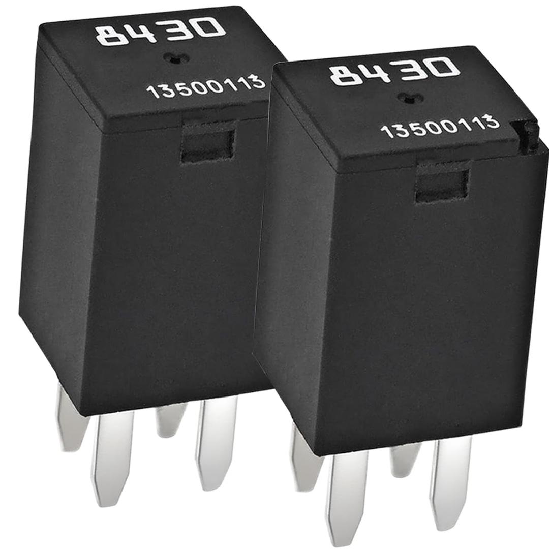 2-Pack 13500113 (8430) Multi-Purpose 12V 20A 4-Pin Relays Fits 19116059/19116962/88988889 Compatible with Chevrolet Equinox 10-16/Cruze 11-16; GMC Terrain 10-16/Acadia 07-16; Buick Enclave 08-18
