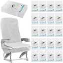 Tebery 20 Pack Disposable Airplane Seat Covers, Portable Non-Woven Car Seat Cover for Travel, Individually Wrapped Public Seat Protector for Train, Bus, Movie Theatre, Rental Car, Chair