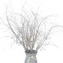 6 Pcs Christmas Glitter Ting Branches Stems Ornaments 21.6" Decorative Glittery Sticks Curly Twigs Picks for Christmas Tree Sprays Wreath Crafts Tree Topper Fillers Holiday Home Decor (6, Silver)