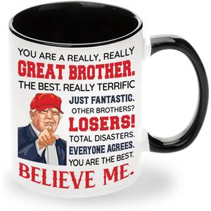 Brother Gifts From Sister - Fathers Day, Birthday, Christmas Gift Ideas - Brother Ceramic Mug 11Oz