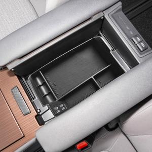 Center Console Organizer Tray Compatible with 2021-2025 Toyota Sienna Accessories, Sienna LE Limited Platinum SE XLE XSE Coin Container Armrest Secondary Storage Box, Black