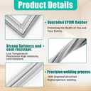 Joyfolk Refrigerator Freezer Door Gasket Seal Replacement, 21.06" x 34.25", Enhanced Magnetic Strip and High-Temp Welding, Compatible with W10164045, W10191103, W10443322, Wpw10714545