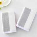 YiLUOMO Yellow Striped Pattern Hand Towels Set of 2 100% Cotton Highly Absorbent Soft Colorful Hand Towel for Bathroom 13 x 29 Inch