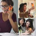 Magnetic Slim Case Fit for iPhone 13 Pro Max Phone Case 6.7"(2021) Ultra-Thin Lightweight Durable Frameless Matte Hard MagSafe Cover Case with Pull Ring Shockproof Non Slip Rope-Orange