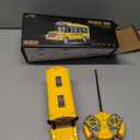 RC School Bus - Remote Control Car Vehicles, 2.4G Opening Doors City Buses Toy Classic Baby Vehicle, Remote Control Car with LED Lights School Bus Toy, Gift for Children Kids Boys Girls Age 3-6