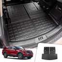 Rongtaod Cargo Mat Compatible with 2020-2025 Ford Explorer 6&7 Passenger Cargo Liner Trunk Mat Back Seat Cover Protector Upgrade 2024 Explorer Accessories (Trunk Mat with Backrest Mat)