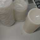 8" 10" 12" x 5" Extra Large Waterproof Outdoor Flameless Candles Battery Operated LED Pillar Candles for Indoor Outdoor Lanterns, Off White, Long Lasting, Set of 3