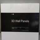 Art3d PVC 3D Wall Panel, Decorative Wall Tile in Black 12-Pack 19.7"x19.7"