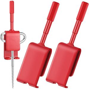 2 Pcs Ice Anchor Drill Install Adapter Ice Anchor Tool Stake Drill Adapter Ground Auger Adapter Shaft for Setting up Shanty Winter Fishing Shelter Tent Insert Sewing Accessories (Red)