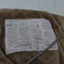 Tefici Electric Heated Blanket Throw, Super Cozy Soft 2-Layer Flannel 50" x 60" Heated Throw with 3 Heating Levels & 4 Hours Auto Off, Machine Washable, ETL&FCC Certified, Home Office Use,Camel