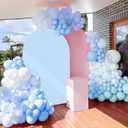4FT Wedding Arch Cover - Spandex Fitted Round Top Arch Backdrop Stand Cover for Wedding Ceremony, Birthday Party, Banquet Decoration, Blue