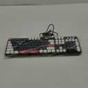 Wired Typewriter Keyboard Full Size USB Keyboard Retro Computer Keyboard with Round Keycaps for Windows Laptop(Black)