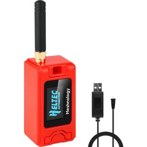 ESP32 LoRa V3 Development Board + 1100mAh Battery + Protect Case + USB Charger Cable Set - with 915MHz Antenna and SX1262 LoRa V3 Devices for Meshtastic Arduino LoRawan IOT (N30,4-in-1,Red)