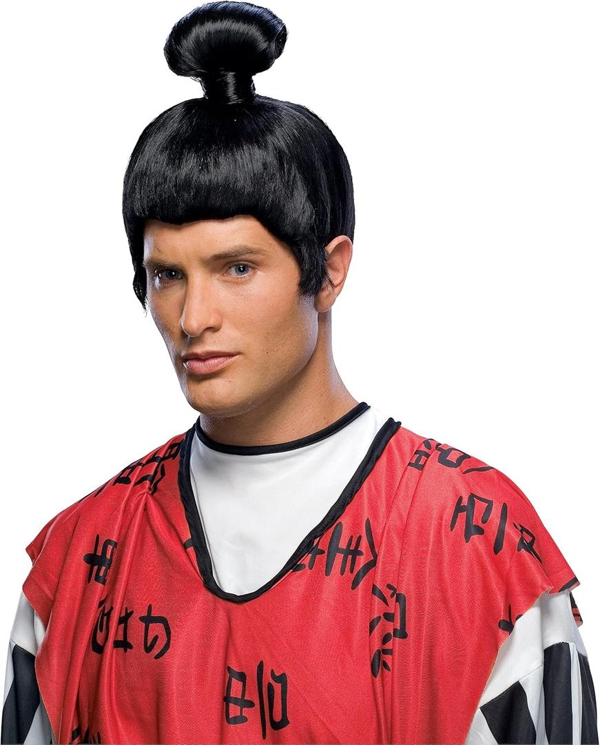 Rubies Samurai Wig for Adults, Men's No Size (Black)