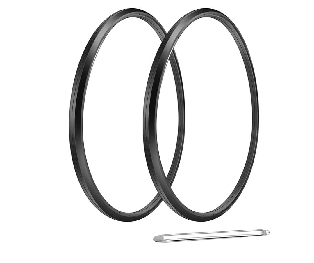 Wheelchair Rear Wheel Replacement Tire, 24 "X 1" Universal Flat-Free Polyurethane Tire,Equipped with installation tools, Wheelchair accessories for all brands(1 Pair)
