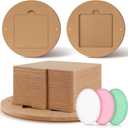 Pinkunn 22 Pcs Bat System for Pottery Wheel Clay Pottery with Removable Inserts 2 Pack 12'' Round Outer and 20 Pack 7'' Square Inner Bat with 3 Sponge for Potters Clay Artist