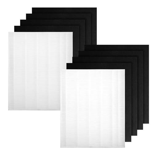 C545 Air Purifier Filter Replacement, Compatible with Winix C545 Air Purifier, Replaces Parts 1712-0096-00 and 2522-0058-00, 2 Pack H13 True Filter + 8 Activated Carbon Filters