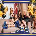 Teenyyou 5 Valentine's Day Navy Blue Square Nesting Boxes Decorative Gift Boxes with Lid and Ribbon 5 Assorted Sizes Wrap for Valentine, Anniversary, Birthday