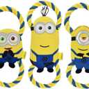 Multipet 11" Minion Dog Toy with Double Tug and Squeakers (Surpise Pack - 1 Minion Toy) (Bob, Kevin or Stuart)