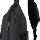 WATERFLY Crossbody Sling Backpack Sling Bag Travel Hiking Chest Bag Daypack