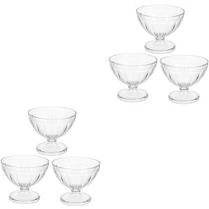 Gadpiparty 6pcs Transparent Footed Dessert Bowls for Ice Cream Fruits Salad Serving Elegant Kitchen Tableware for Parties Weddings Special Occasions Gadpiparty 6pcs Transparent Footed Dessert Bowls for Ice Cream Fruits Salad Serving Elegant Kitchen Tableware for Parties Weddings Special Occasions