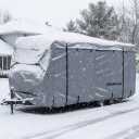 GEARFLAG Travel Trailer RV Cover fits 22' -24' Reinforced Windproof Side-Straps Anti-UV Water-Resistance Multi-Layers Heavy Duty for Motorhome, Ideal for Travel Trailer Covers