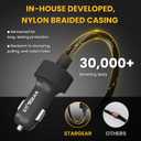 Starlink Mini Cable 12V Power Cable 5M 16.4FT, Braided Wear Resistant Starlink Mini Accessories Cigarette Lighter to DC Cord, 12V to 48V Car Charger Car Adapter(5M)