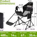 Hammock Swinging Rocking Camping Chairs with Footrest for Adults up to 400lbs,Folding Portable Chair with Cup Holder and Pillow,Heavy Duty Chair for Beach,RV Travel,Hiking