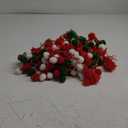 VitalCozy 12 Pcs 59 ft Mexican Pom Pom Garland Green White and Red Garland Fiesta Strand Hanging Red Green White Decorations for Fiesta Mexican Party Favors Supplies Decor