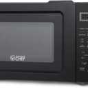 Commercial CHEF CHM770B Cu. Ft. Countertop Oven, 700W, with Digital LED Display, Power Levels, Push Button Door, 10 Diameter Turn Table Microwaves, 0.7 Cubic Feet, Black